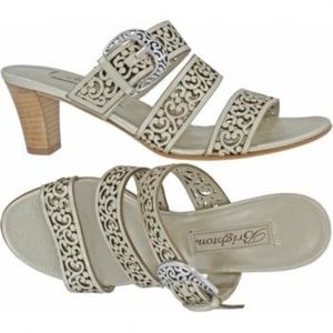 Brighton silver TINSEL sandals 8M